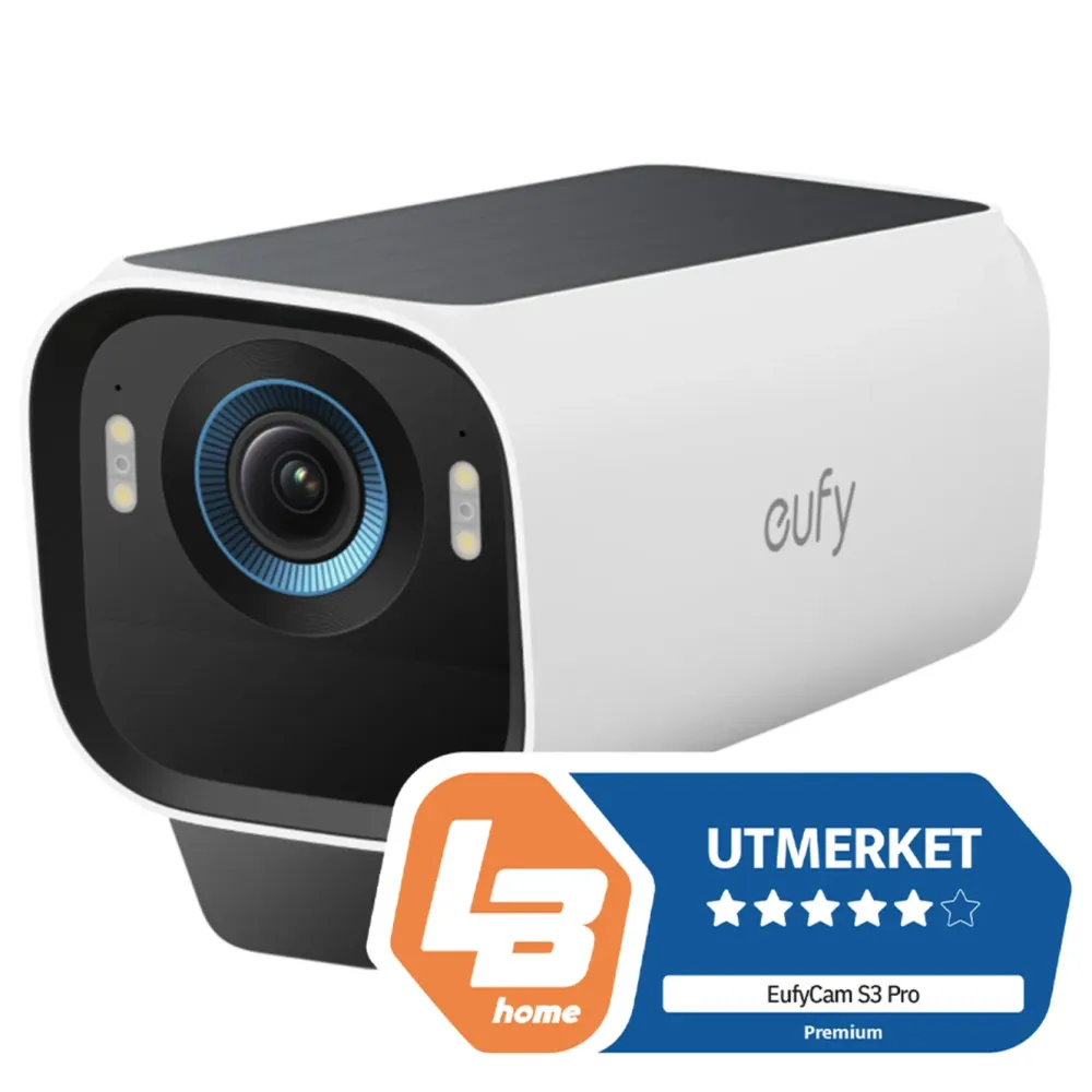 Eufy Kameraovervåking|Cam S3 Pro Ekstra kamera med solpanel