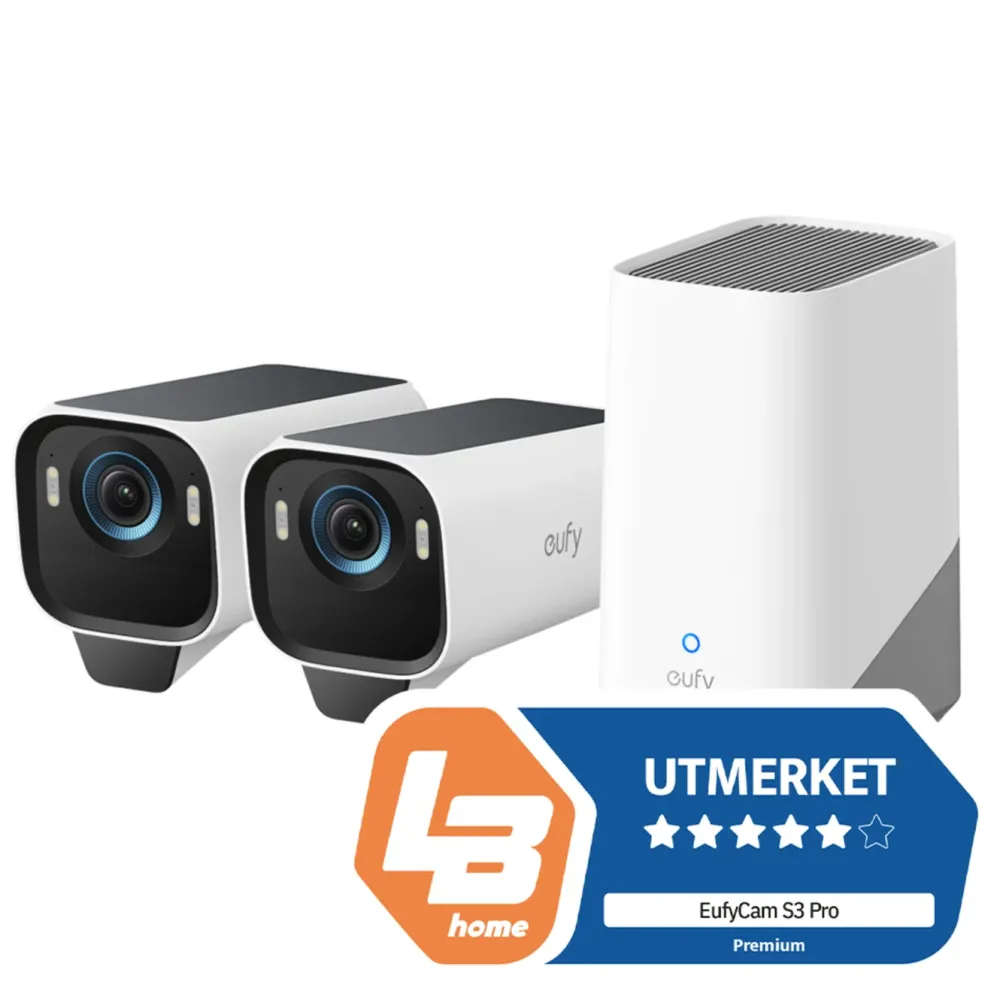 Eufy Kameraovervåking|Cam S3 Pro Overvåkingssystem med solpanel 4-pack