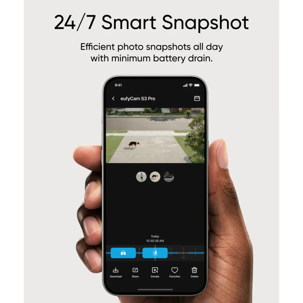 Eufy Kameraovervåking|Cam S3 Pro Overvåkingssystem med solpanel 3-pack