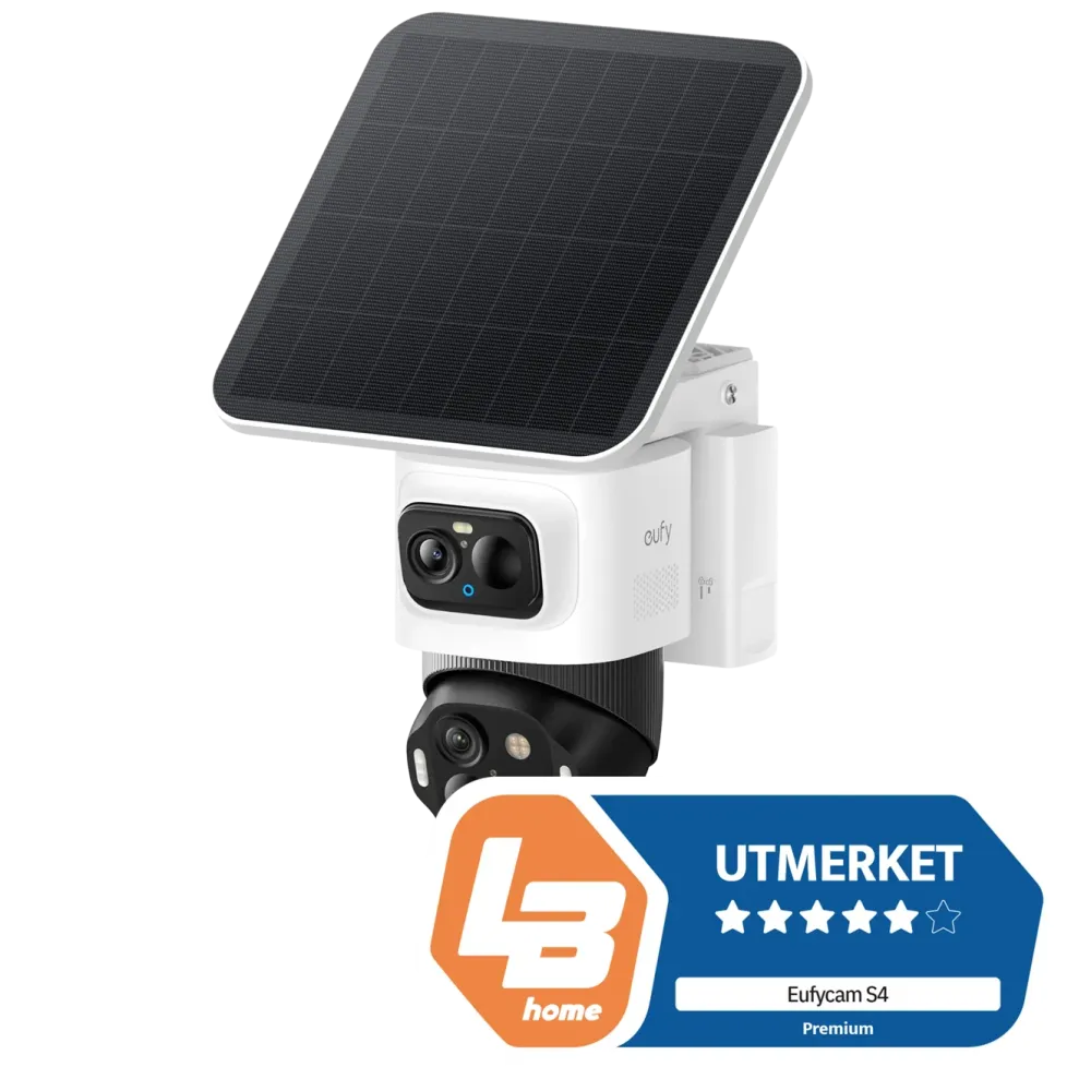 Eufy Kameraovervåking|Cam S4 Solo 3-i-1 overvåkingskamera med solpanel