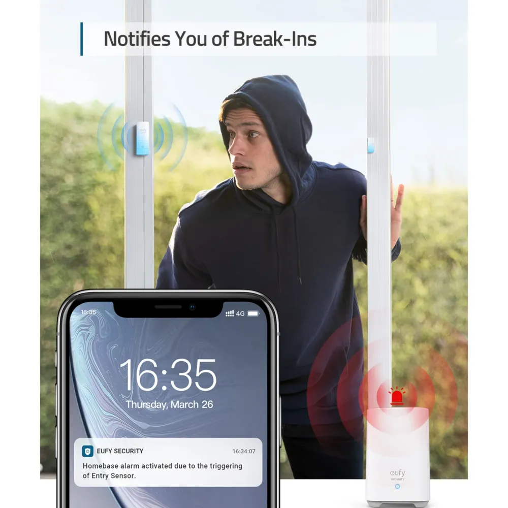 Eufy Alarmsystemer|Smarte Alarmer|Security Hjemmealarm - 5 deler