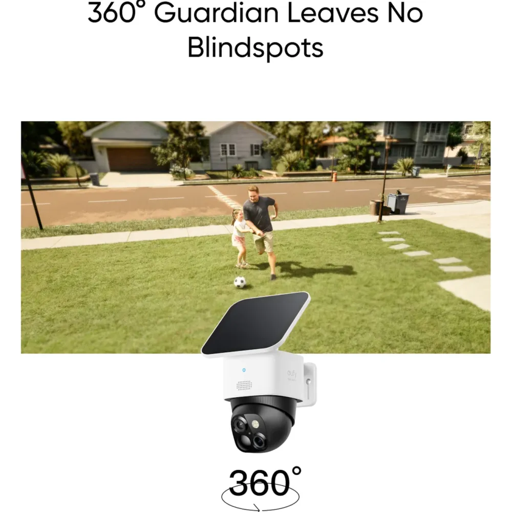 Eufy Kameraovervåking|SoloCam S340 Overvåkingskamera med solpanel
