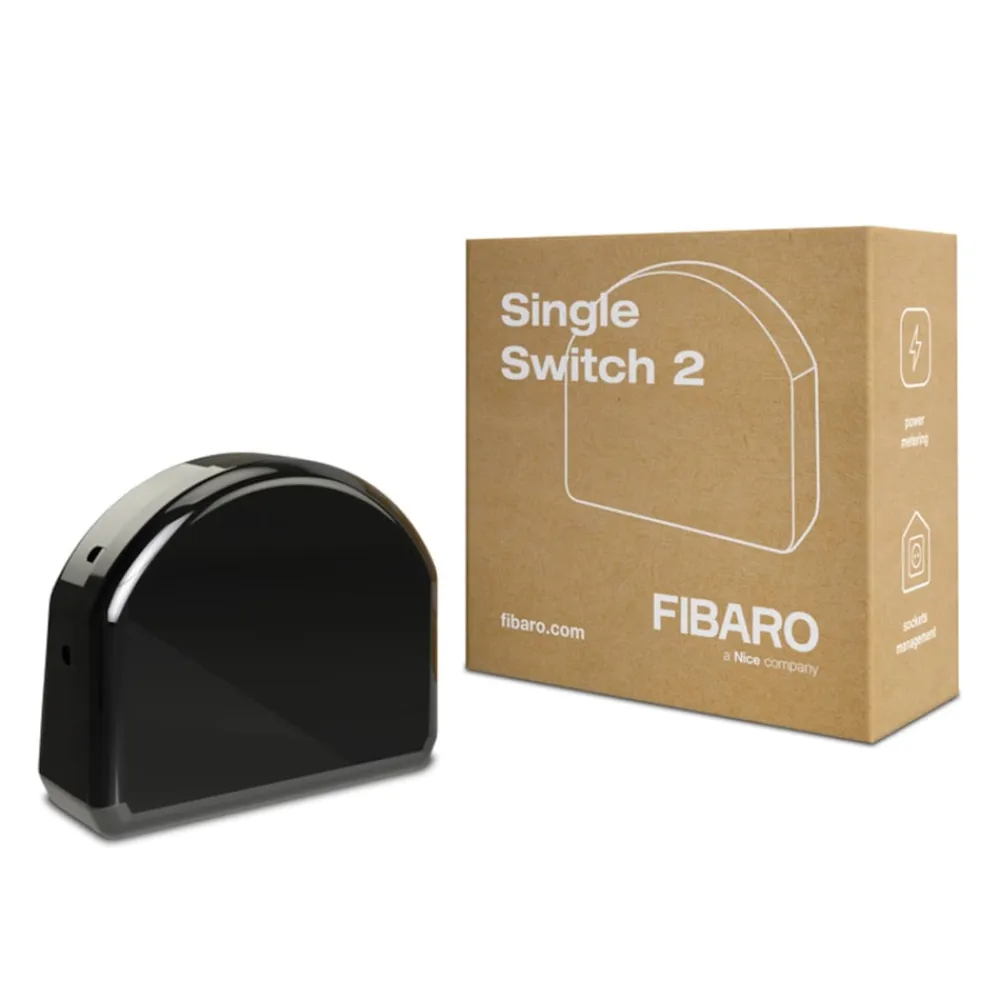 Fibaro Fjernstrømbryter|Innfelt Z-wave-fjernstrømbryter