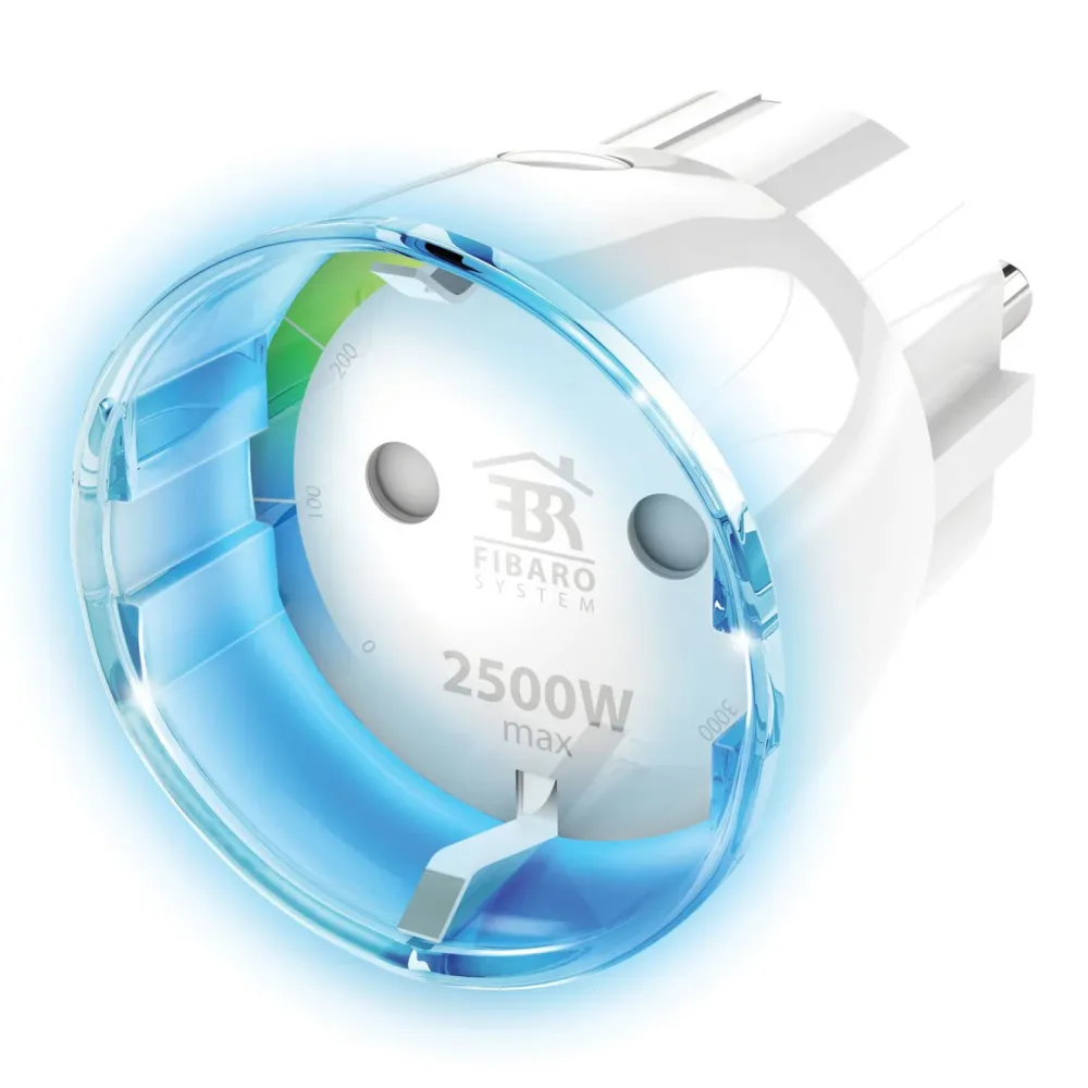 Fibaro Sterkstrøm|Smarte Sensorer|Z-wave-fjernstrømbryter med energimåler