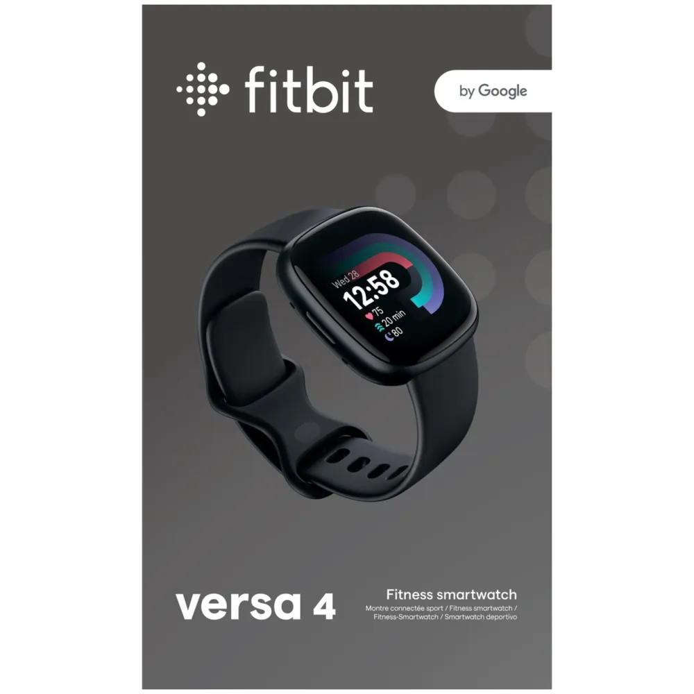 Fitbit Smart Ring|Smartklokker Og Ringer|Versa 4 Aktivitetsklokke Black/Graphite