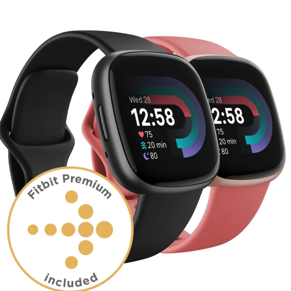Fitbit Smart Ring|Smartklokker Og Ringer|Versa 4 Aktivitetsklokke Black/Graphite
