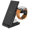 Fixed Smartklokker Og Ringer|Hjemmekontor|3-in-1 Trådløs Ladestasjon for Garmin - Svart