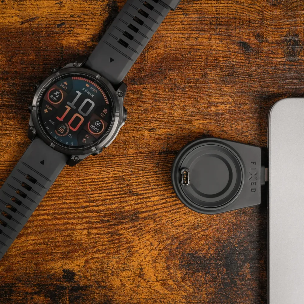 Fixed Smartklokker Og Ringer|Hjemmekontor|3-in-1 Trådløs Ladestasjon for Garmin - Svart
