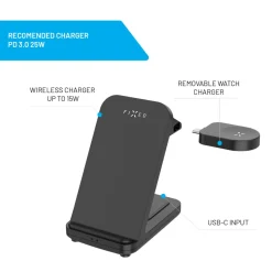 Fixed Hjemmekontor|Mobiltelefonladere|Powerstasjon 3-in-1 Ladestasjon for Samsung