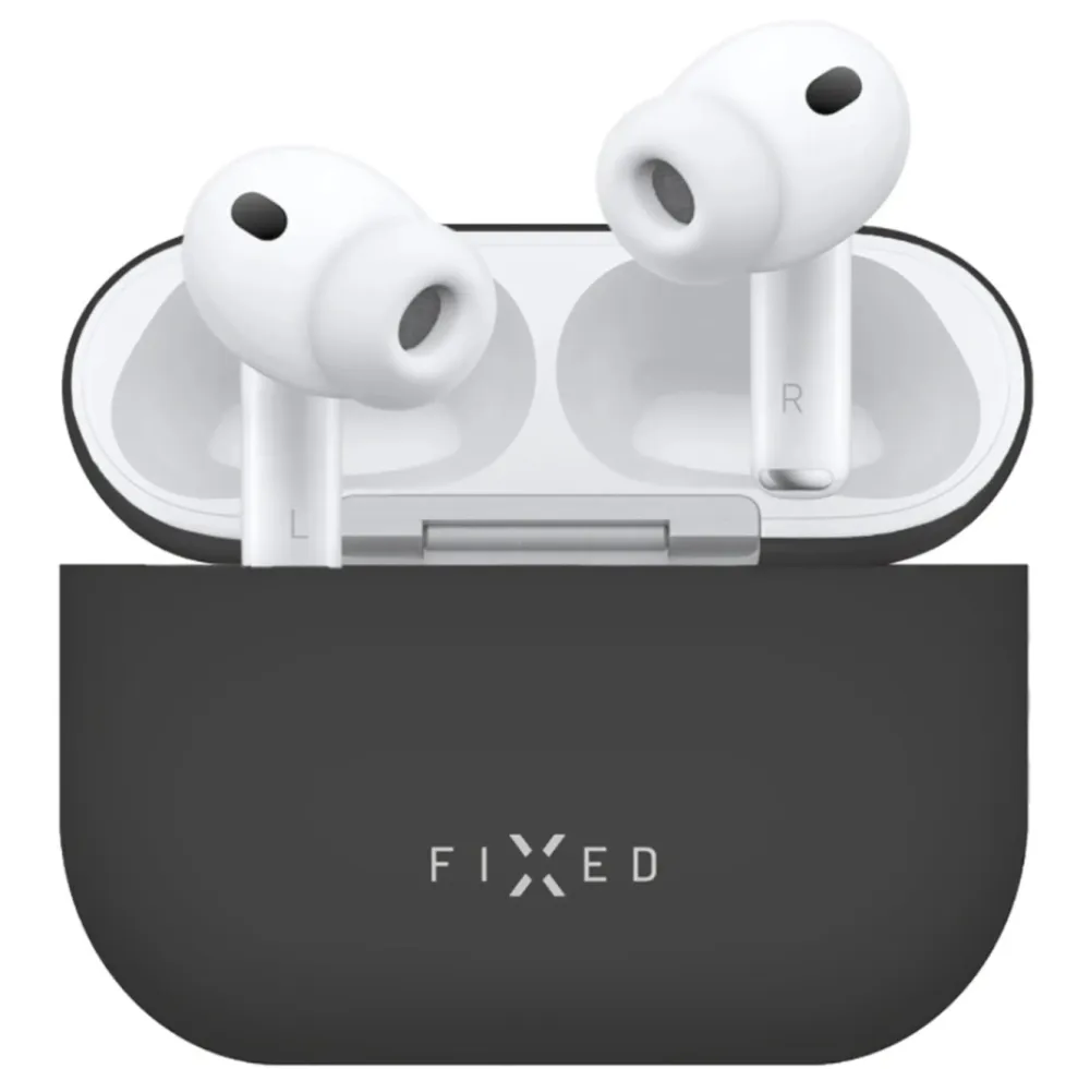Fixed Dataheadset|Hodetelefoner Og Hodesett|Silky silikonetui for Apple AirPods Pro 3 Svart