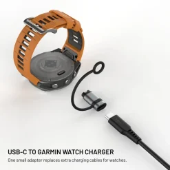 Fixed Smart Ring|Smartklokker Og Ringer|USB-C-ladeadapter for Garmin-enheter