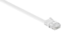 Kjell Nettverkskabler|Flat UTP-nettverkskabel Cat. 6 Hvit 3 m