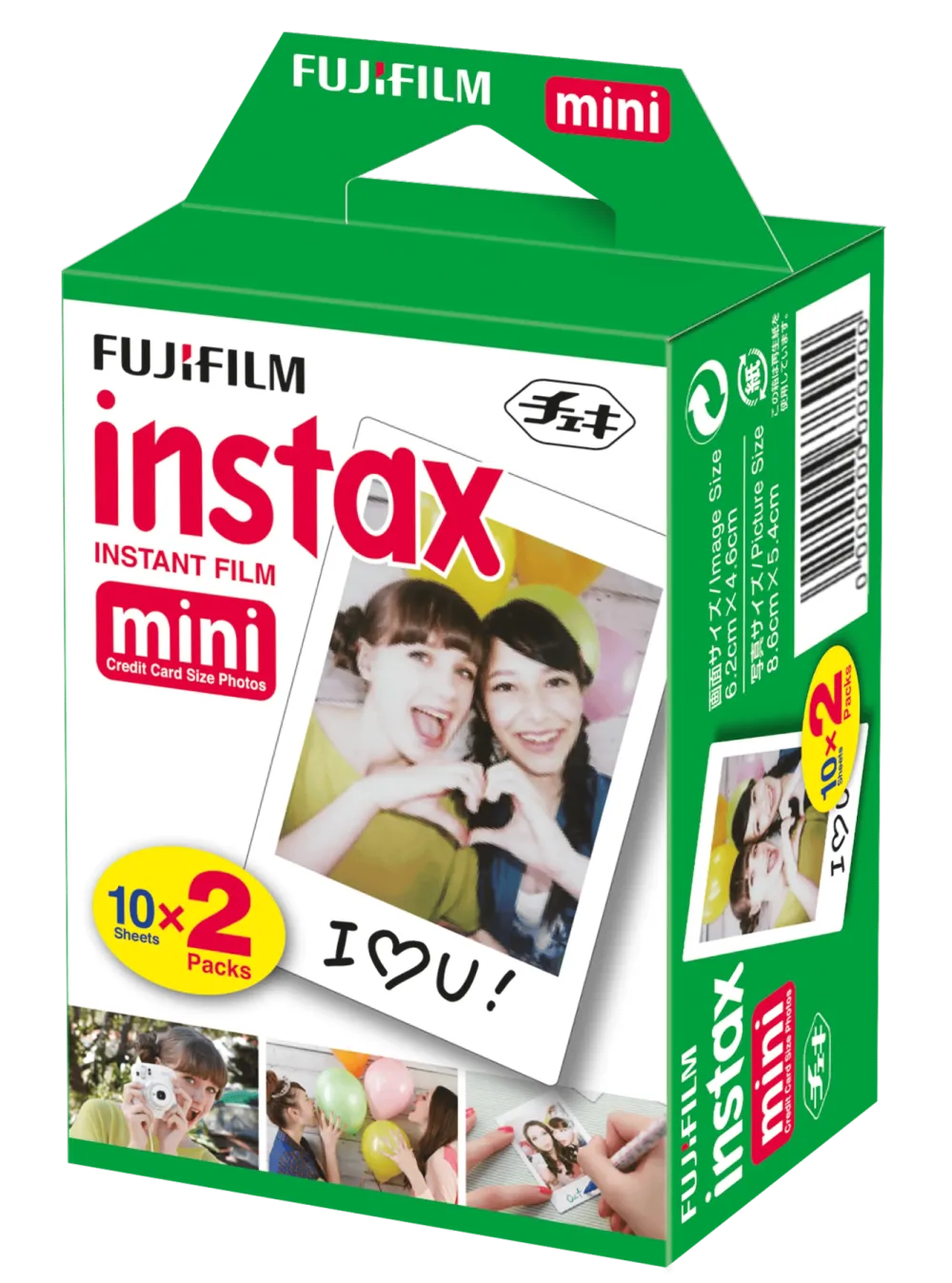Fujifilm Kalkulator|Makuleringsmaskiner|Instax mini-film 20-pk.