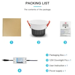 Gledopto Smart Belysning|Smart Belysning|Downlight RGB+CCT med Zigbee 9 W