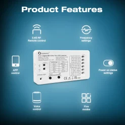 Gledopto Kontroller|5 in 1 Mini Zigbee-kontroller for LED-belysning