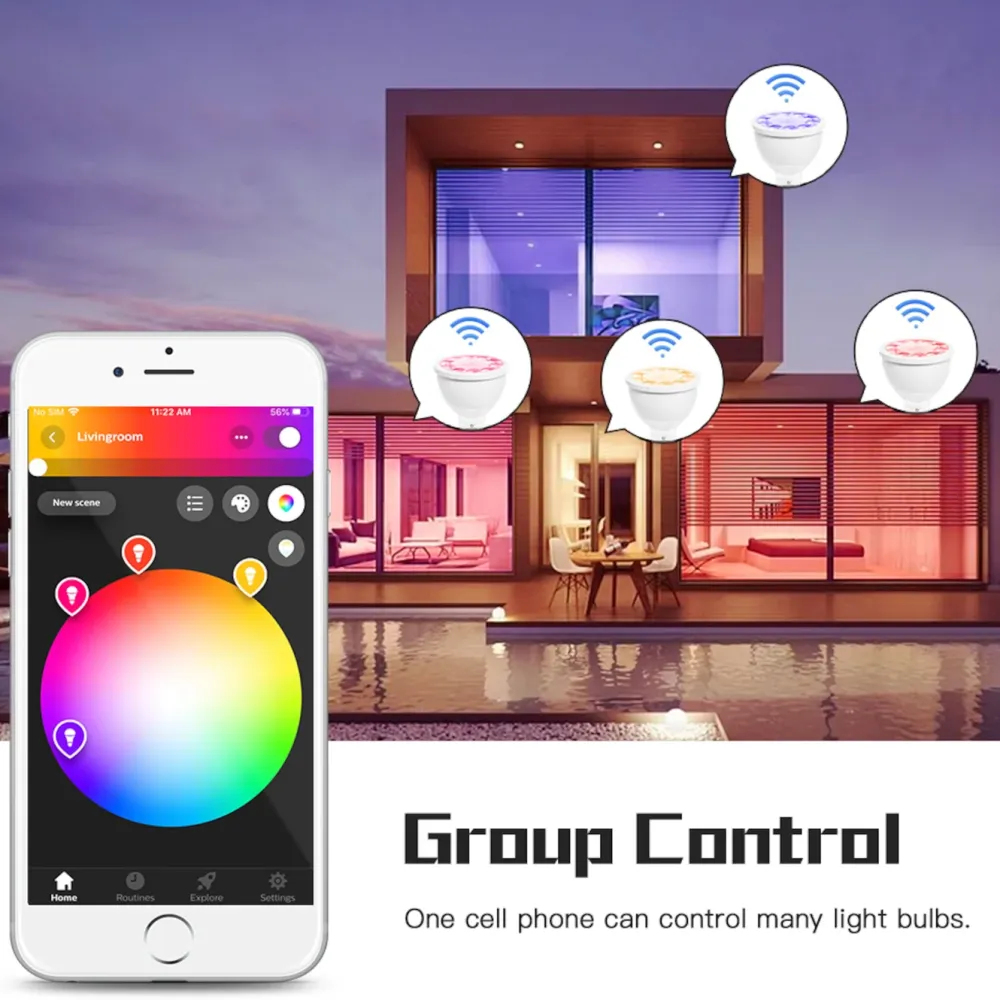 Gledopto Smart Belysning|Smart Belysning|Smart MR16 12 V LED-pære RGB+CCT 250 lm
