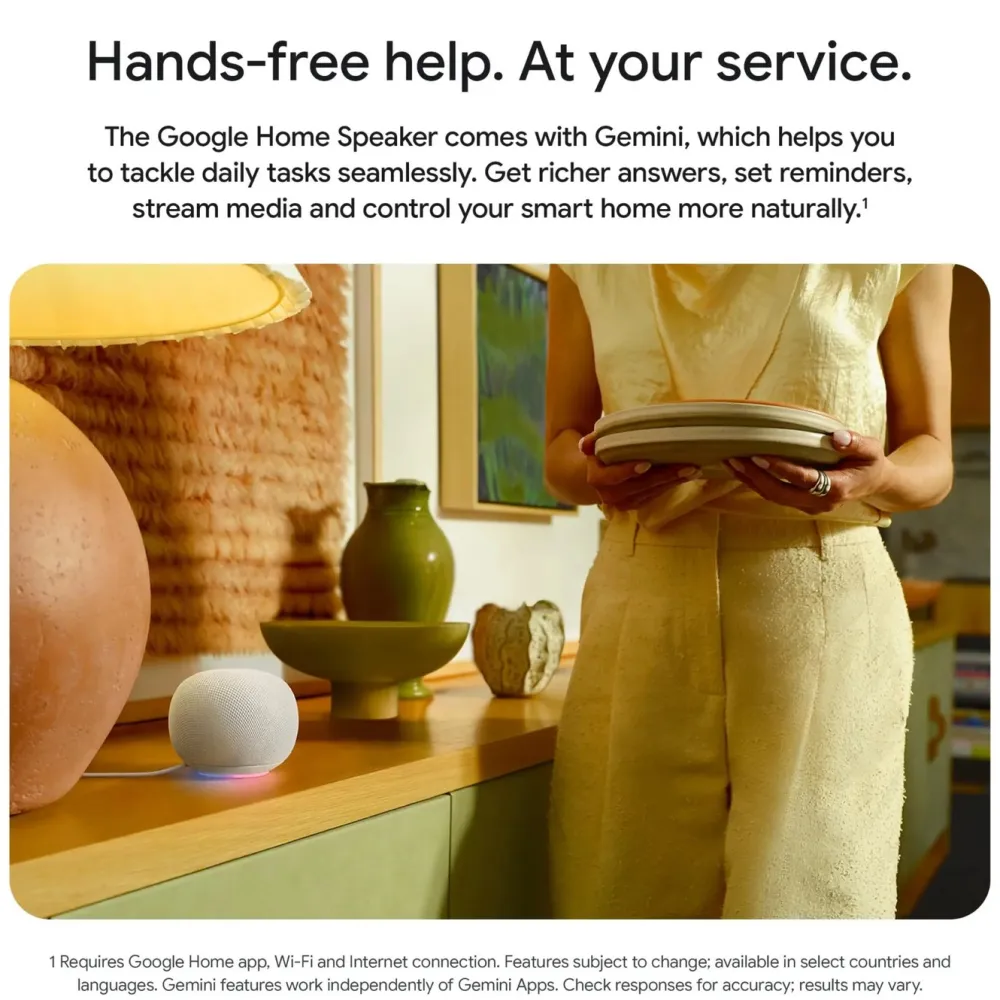 Google Stemmeassistenter|Høyttaler|Home Speaker smart høyttaler med Gemini