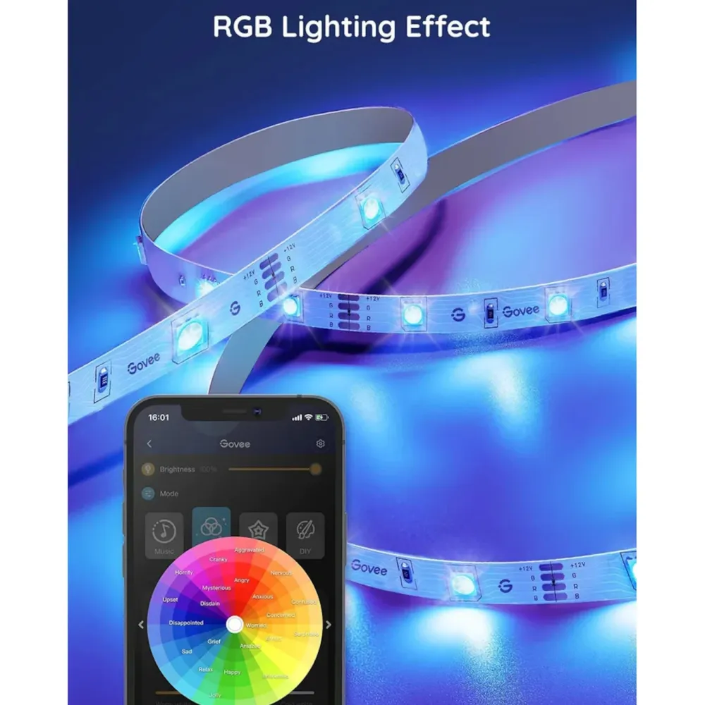Govee Led-Lister|RGB Smart LED-list med wifi og Bluetooth 5 m