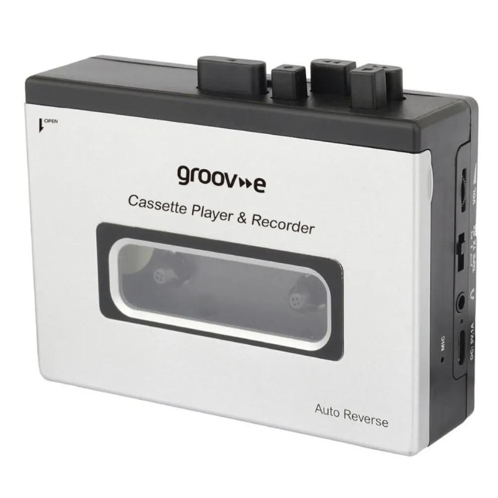 Groov-e Digitaliser Lyd Og Bilde|Bærbar kassettspiller med Bluetooth