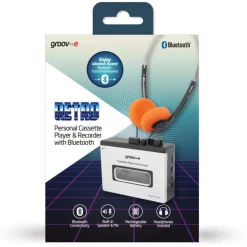 Groov-e Digitaliser Lyd Og Bilde|Bærbar kassettspiller med Bluetooth