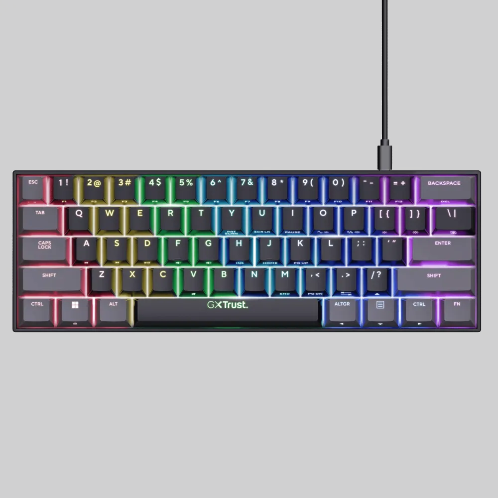 GXTrust Tastatur|Gaming Tastatur|Acira GXT867 Tastatur 60 %