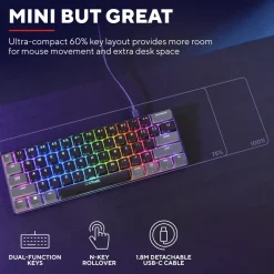GXTrust Tastatur|Gaming Tastatur|Acira GXT867 Tastatur 60 %