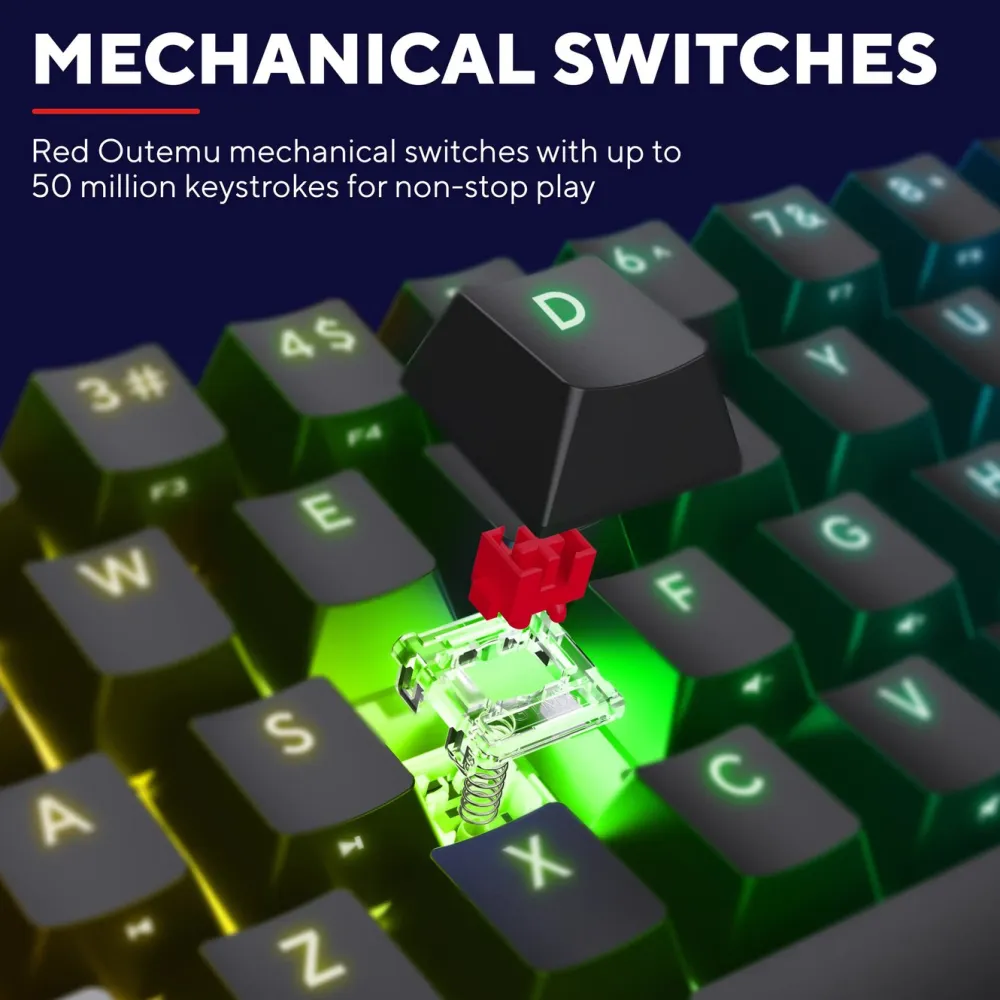 GXTrust Tastatur|Gaming Tastatur|Acira GXT867 Tastatur 60 %