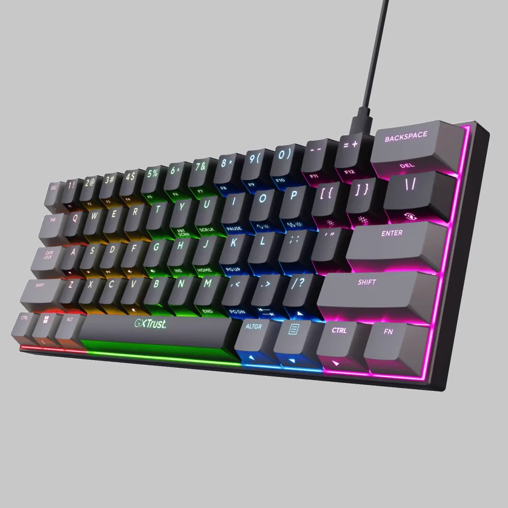 GXTrust Tastatur|Gaming Tastatur|Acira GXT867 Tastatur 60 %