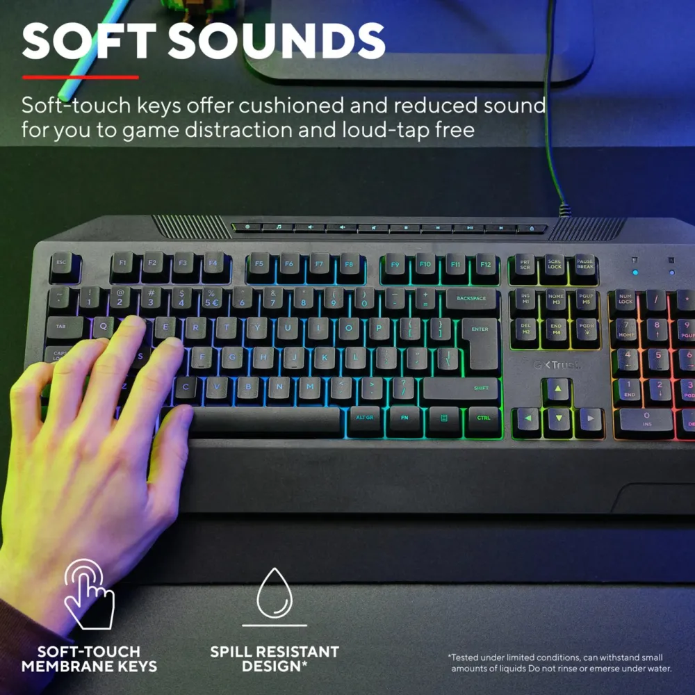 GXTrust Tastatur|Gaming Tastatur|GXT 836 Evocx RGB gamingtastatur