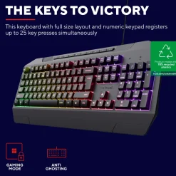 GXTrust Tastatur|Gaming Tastatur|GXT 836 Evocx RGB gamingtastatur