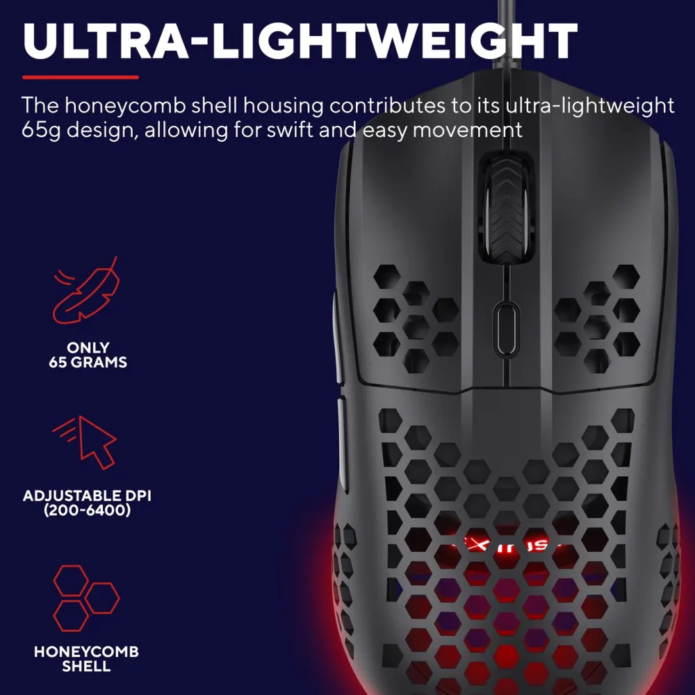 GXTrust Gaming Mus|Datamus|GXT928 Helox Ultra-lightweight Gaming Mouse