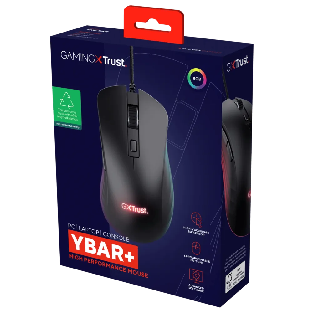 GXTrust Gaming Mus|Datamus|GXT 924 Ybar+ gamingmus