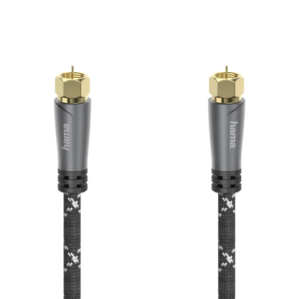 Hama Kabler Til Tv|Tv Og Tilbehør|SAT-antennekabel med F-kontakt 120 dB 3 m