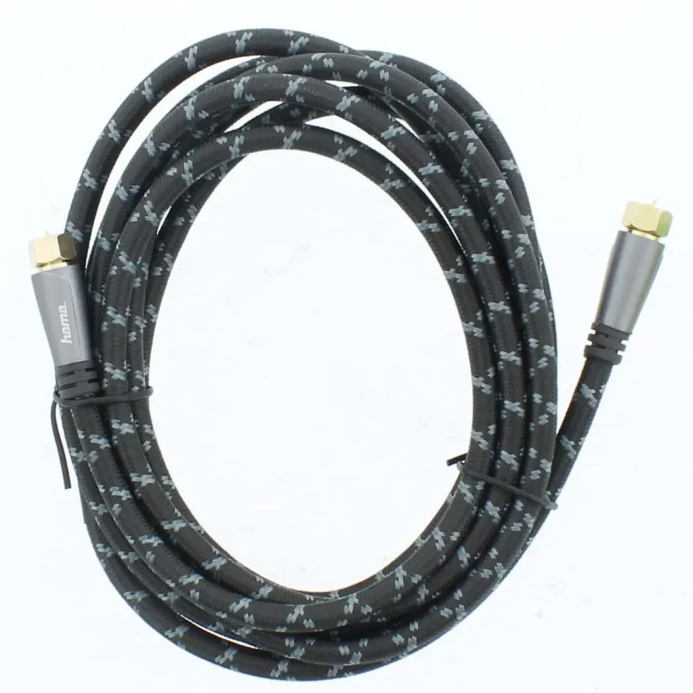 Hama Kabler Til Tv|Tv Og Tilbehør|SAT-antennekabel med F-kontakt 120 dB 3 m