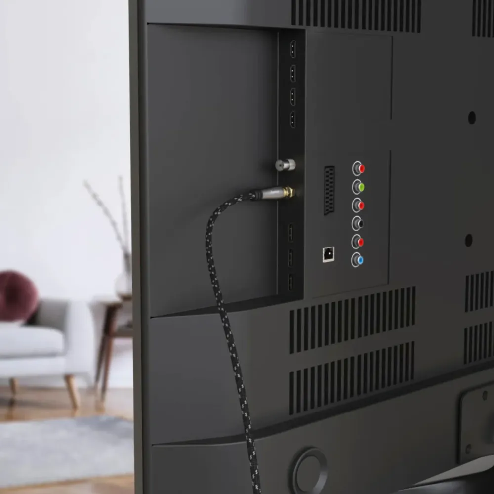 Hama Kabler Til Tv|Tv Og Tilbehør|SAT-antennekabel med F-kontakt 120 dB 3 m