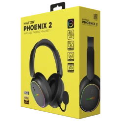 Hator Gaming Hodetelefoner|Phoenix 2 Wireless trådløst gamingheadset med RGB