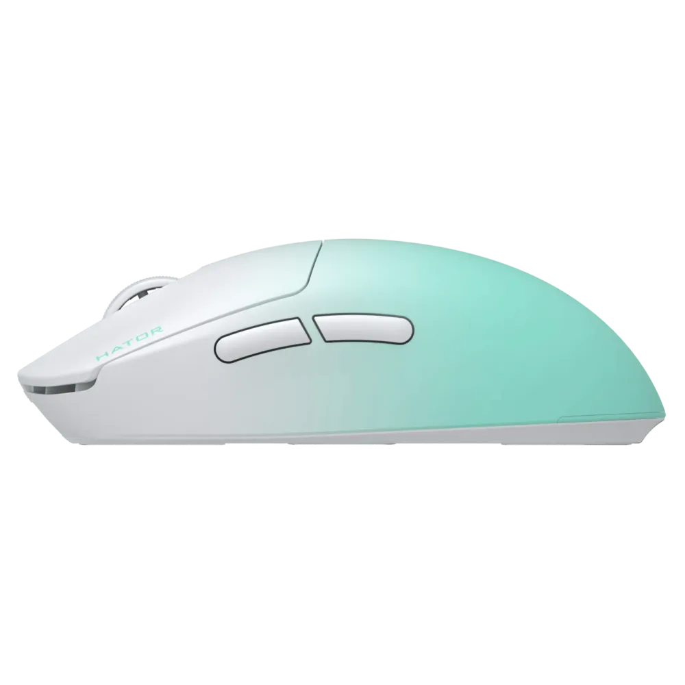 Hator Gaming Mus|Datamus|Quasar 3 Ultima 8K Wireless gamingmus Hvit/mint
