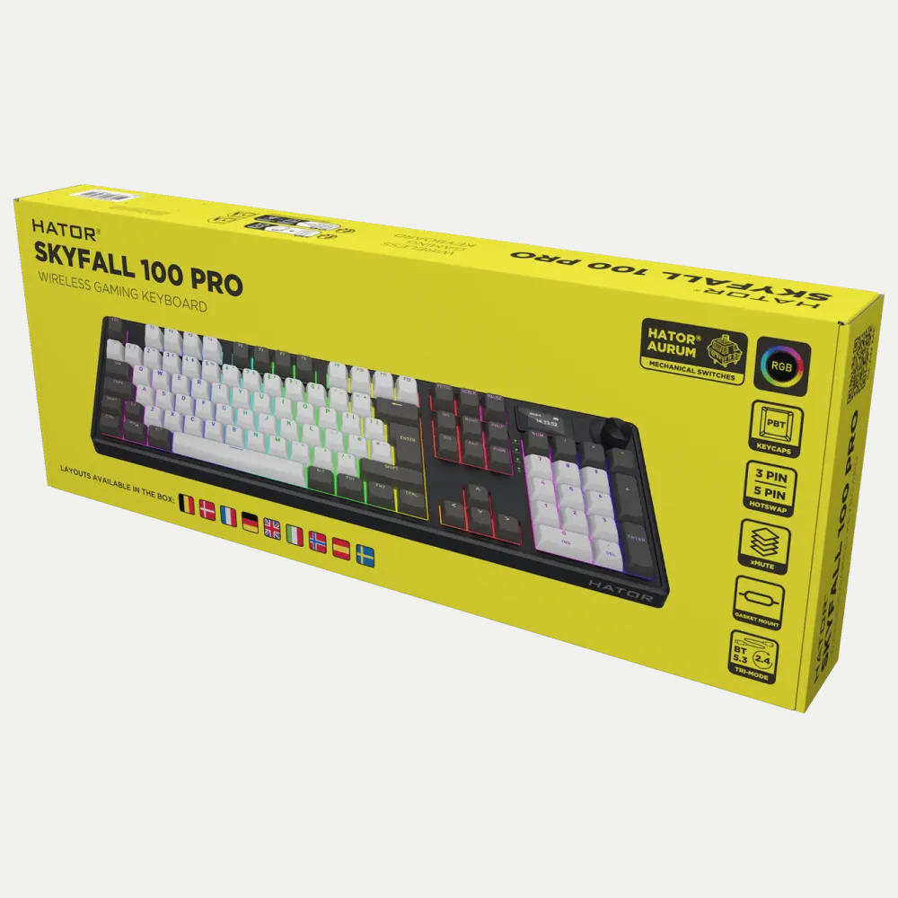 Hator Tastatur|Gaming Tastatur|Skyfall 100 Pro trådløst gamingtastatur