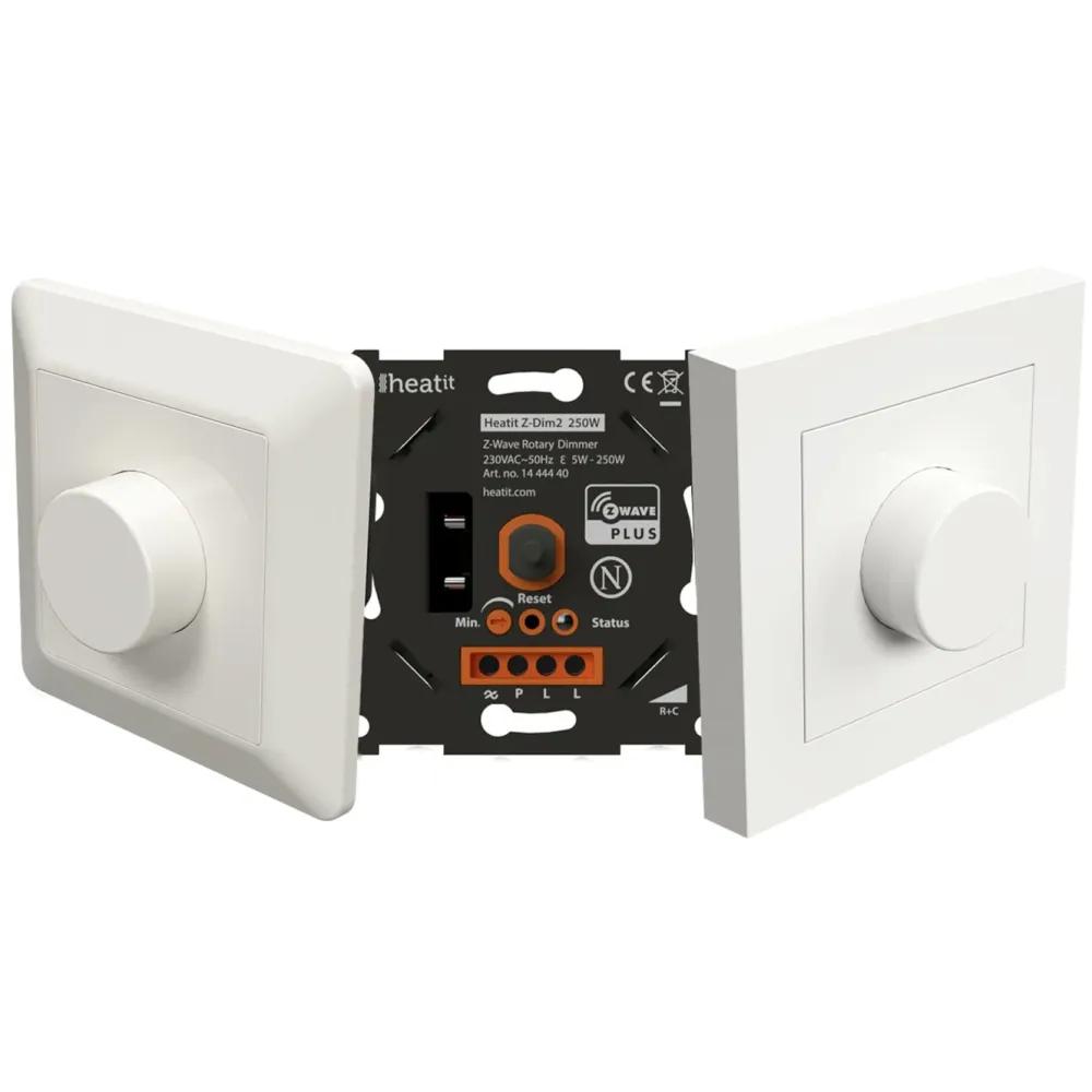 Heatit Fjernstrømbryter|Smarte Sensorer|Z-Dim 2 Z-Wave multidimmer 250 W