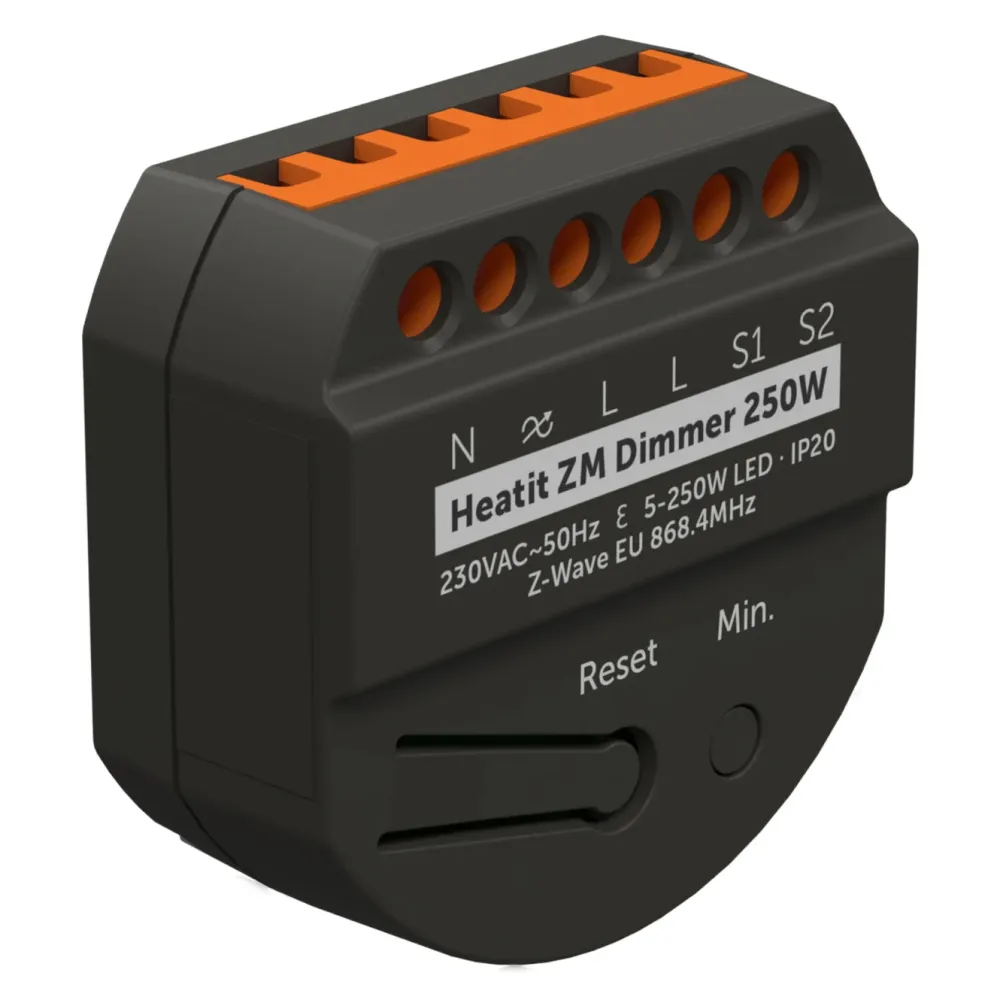 Heatit Fjernstrømbryter|ZM Z-wave Dimmer 250 W