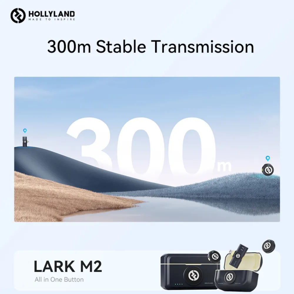Hollyland Mikrofoner|Lark M2 Combo Trådløst mikrofonsystem