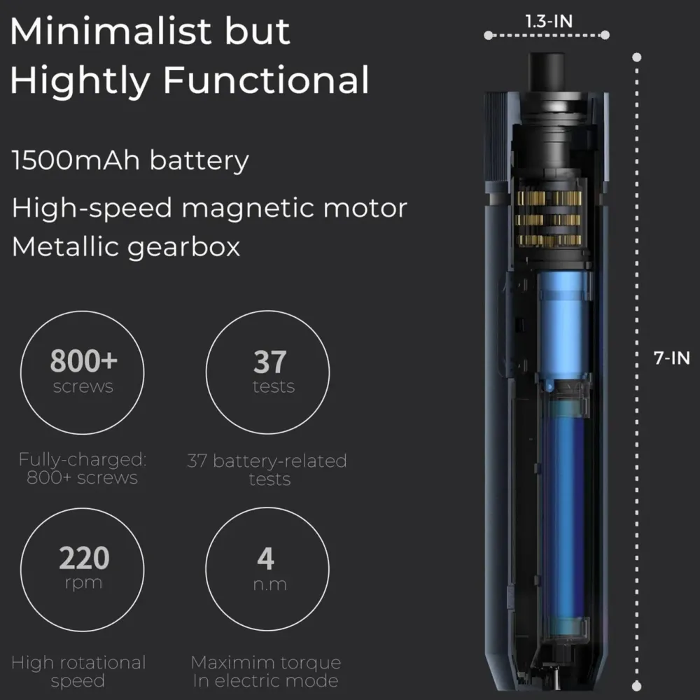 HOTO Verktøy|Elektrisk skrutrekker 3,6 V med 25 bits