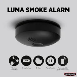 Housegard Alarmsystemer|Skimmingsbeskyttelse|Luma Trådløs røykvarsler 2-pk.