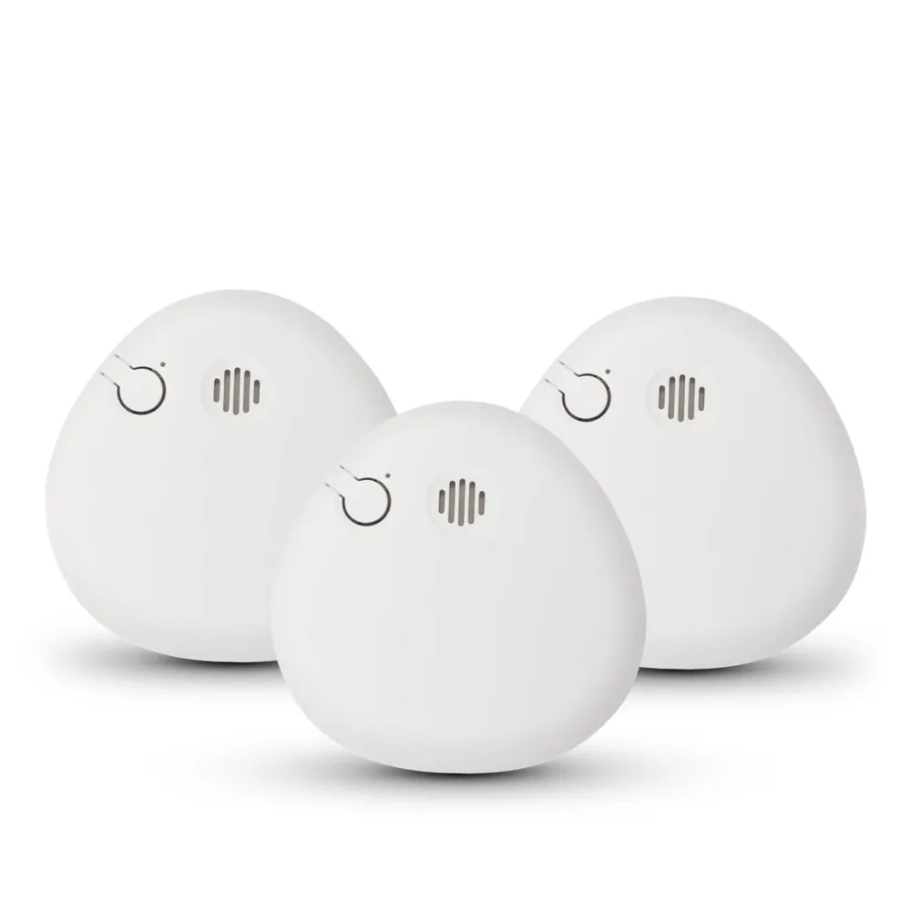 Housegard Alarmsystemer|Skimmingsbeskyttelse|Pebble røykvarsler 3-pakk