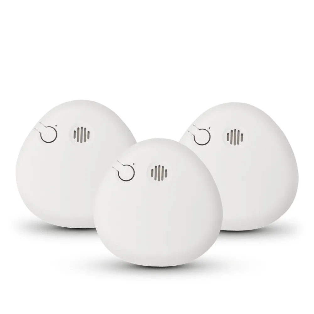 Housegard Alarmsystemer|Skimmingsbeskyttelse|Pebble røykvarsler 3-pakk