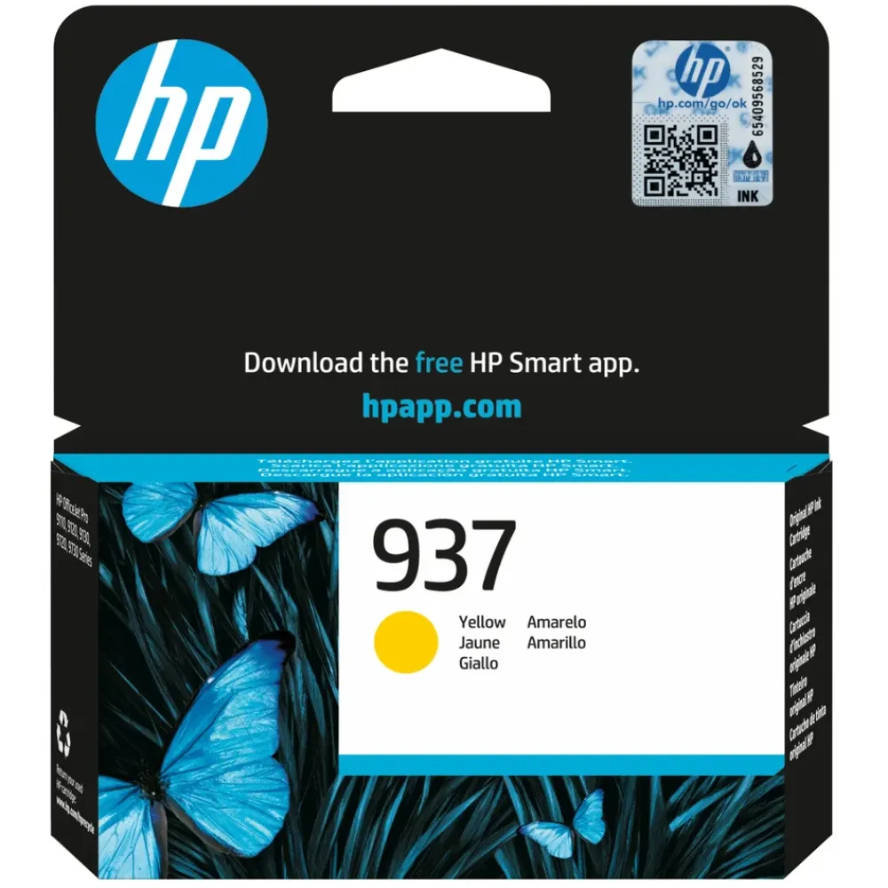 HP Skrivere Og Tilbehør|937 Blekkpatron - Gul