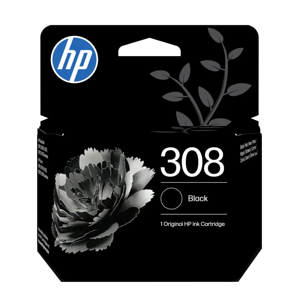HP Kalkulator|Makuleringsmaskiner|308 Blekkpatron 2-pk. – svart og farger