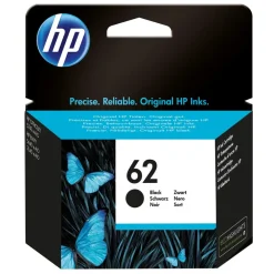 HP Skrivere Og Tilbehør|62 blekkpatron, svart