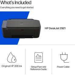 HP Skrivere Og Tilbehør|DeskJet 2921 alt-i-ett-skriver