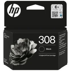 HP Skrivere Og Tilbehør|308 Svart blekkpatron